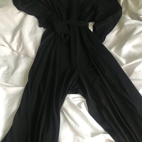 Wide Leg Black Jumpsuit - Picture 6 of 6